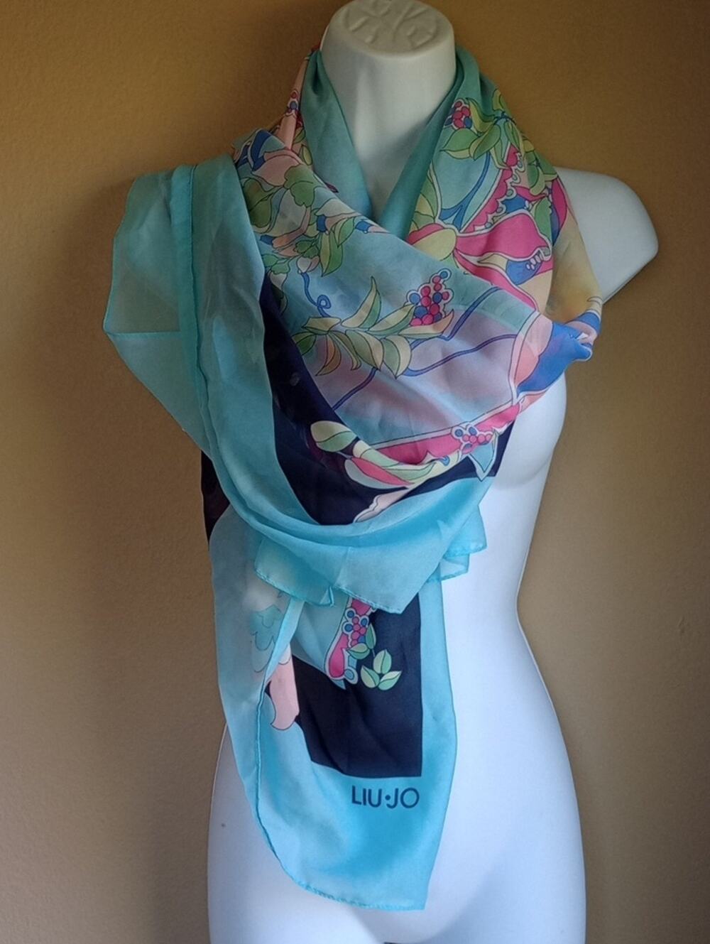 LIU.JO Milano Vibrant Colorful Large Luxury Scarf